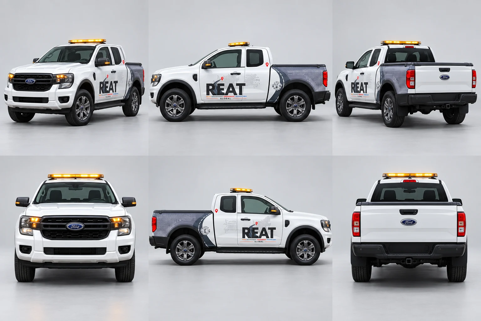 Illustration of the REAT Ford Ranger extended cab